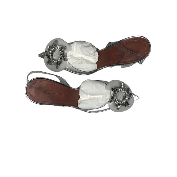 Amina Muaddi Begum Slingback PVC Clear Heel in Transparent - Picture 7 of 12